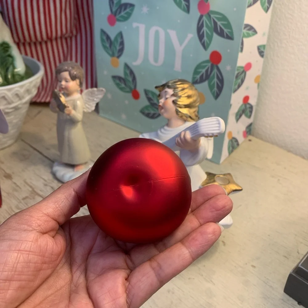 4 pc 🍎 IKEA Apple Christmas ornaments decorations in box holiday decor red fruit